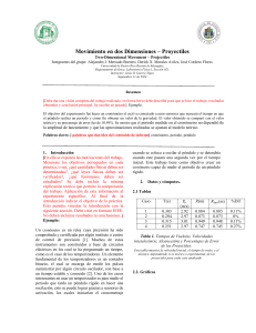 Movimiento en 2D y Proyectiles: Informe de Laboratorio