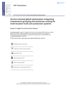 Maintenance Optimization in Multi-Unit Production Systems