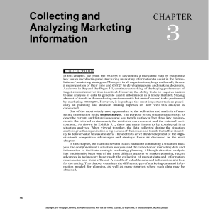 Marketing Information Analysis: Situation Analysis