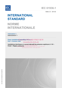 IEC 61936-1 Amendment 1: Power Installations