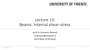 Beams Internal Shear Stress Lecture Slides