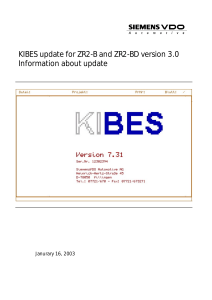 KIBES Update for ZR2-B/BD v3.0: Installation & Conversion Guide