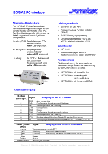 ISO/SAE PC-Interface Technische Dokumentation