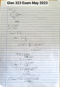 Glen 323 Exam: Stress Analysis