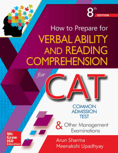 CAT Verbal Ability & Reading Comprehension Prep