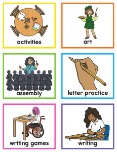 Classroom Schedule Cards for Elementary School