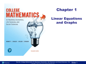 Linear Equations and Graphs: College Math Presentation