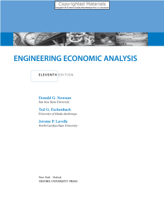 Engineering Economic Analysis Textbook