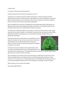 School Herb Garden Project Announcement