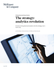 Strategy Analytics Revolution: Advanced Analytics in Strategy