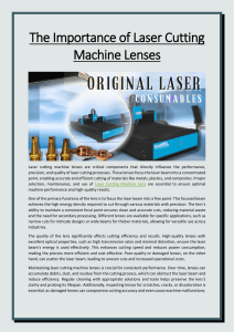 Laser Cutting Machine Lenses: Importance & Maintenance