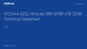 Nokia AirScale RRH 8T8R n78 320W Datasheet