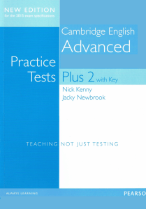 Cambridge English Advanced Practice Tests Plus 2