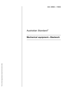 AS 3990-1993: Mechanical Equipment Steelwork Standard