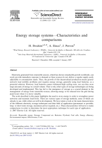 Energy Storage Systems: Characteristics & Comparisons