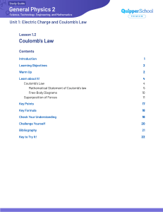 Coulomb's Law Study Guide: Electric Charge & Forces