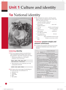 English Coursebook: National Identity, Grammar, Synesthesia