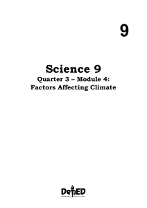 Science 9 Module: Factors Affecting Climate