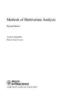 Methods of Multivariate Analysis Textbook