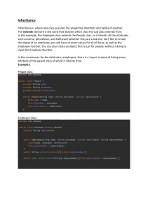 Inheritance and Polymorphism in Java