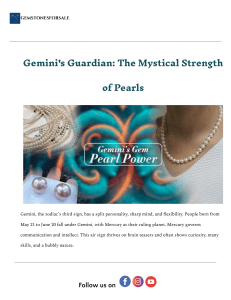 Pearls for Gemini: Mystical Strength & Zodiac Gemstones