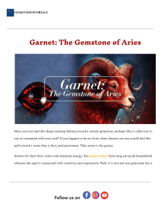 Garnet: The Gemstone of Aries