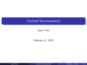 Centroid Decomposition Algorithm Presentation