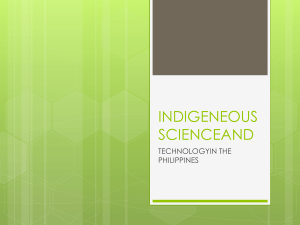 Indigenous Science & Tech in Philippines