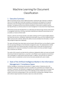 Machine Learning for Document Classification Report