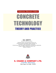 Concrete Technology Textbook: Theory and Practice