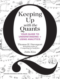 Keeping Up with the Quants: Analytics Guide