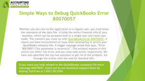 Debug QuickBooks Error 80070057: Simple Solutions