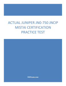 Juniper JN0-750 JNCIP MistAI Practice Test