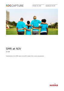 SMR Implementation at NJV: SDG Impact Report