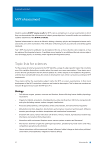 MYP eAssessment Science Curriculum Guide