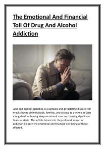 Emotional & Financial Toll of Drug & Alcohol Addiction