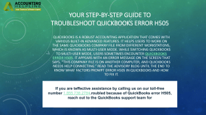 QuickBooks Error H505 Troubleshooting Guide