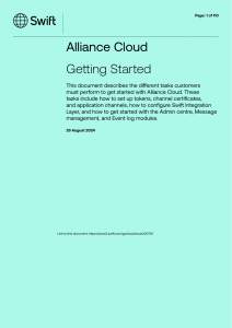 Alliance Cloud Getting Started Guide