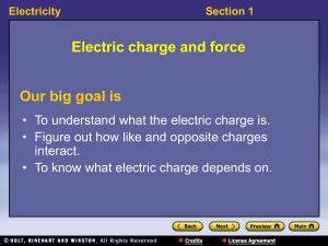 Electric Charge and Force Presentation