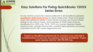 Fix QuickBooks 15XXX Errors: Easy Solutions Guide