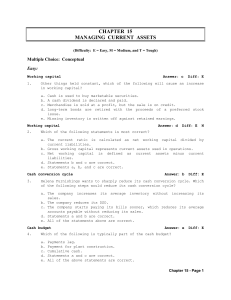 Managing Current Assets Exam Questions