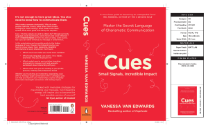 Cues: Master Charismatic Communication Book Cover