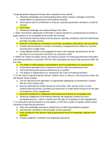 CPA Exam Questions: Quality Control & Ethics