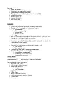 Audit Checklist: Financial Statement Audit Procedures