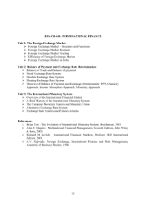 International Finance Course Syllabus