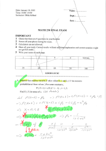 MATH 230 Final Exam: Probability Problem