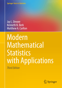 Modern Mathematical Statistics with Applications Textbook