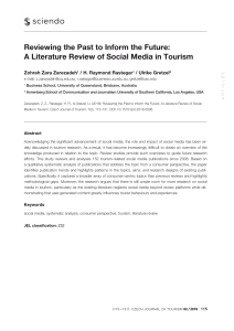 Social Media in Tourism: A Literature Review