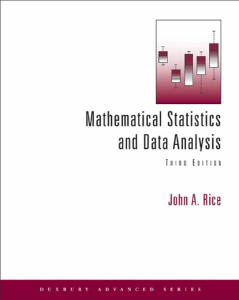 Mathematical Statistics and Data Analysis Textbook