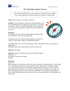 Leadership Compass Exercise: Teamwork & Work Styles